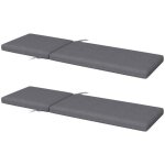 Lot de 2 matelas pour chaise longue - outsunny - 190. 5x58. 4x7cm - tissu - gris