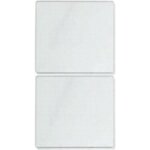 Lot de 2 miroirs adh�sifs carr� 40x40cm argent