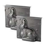 Lot de 2 moules à gâteaux 3d - zenker - forme de lapin de pâques - 600 ml Lot de 2 moules à gâteaux 3d - zenker - forme de lapin de pâques - 600 ml