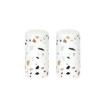 Lot de 2 moulins design sel & poivre 8cm blanc