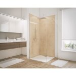 Lot de 2 panneaux muraux d�codesign d�cor 100x210 cm rev�tement mural d�coratif 3d travertin pour douche ...