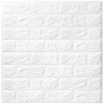 Lot de 2 papier peint autocollant 3d effet brique pierre - r�sistant � leau - en pvc - 77 cm x 70 cm ...