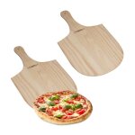Pelle à pizza en bois lot de 2 poignée pratique pour le pain la pizza et tarte flambée lxp : 305x54 cm ... Pelle à pizza en bois lot de 2 poignée pratique pour le pain la pizza et tarte flambée lxp : 305x54 cm ...