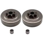 Lot de 2 pignons 7z avec roulement  aiguilles pour trononneuse stihl ms170 ms180 ms210 ms230 ms250