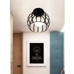 Lot de 2 plafonnier vintage mtal industrielle style plafonnier noir petite pastque lustre pour salon ...