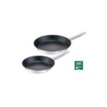 Poêle / sauteuse - tefal - cook eat - lot de 2 - 24 / 28 cm - acier inoxydable - anti - adhésif Poêle / sauteuse - tefal - cook eat - lot de 2 - 24 / 28 cm - acier inoxydable - anti - adhésif