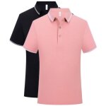 Lot de 2 polo homme insfity - t - shirt ete manches courtes respirant confortable - noir / rose