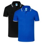 Lot de 2 polo homme - insfity - t - shirt manches courtes - col revers - confortable - noir / bleu
