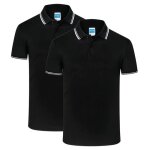 Lot de 2 polo homme t - shirt manches courtes couleur unie polo shirt ete col revers tissu confortable ...