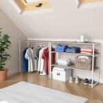 Lot de 2 portants v�tements sous combles kadra modulables 200x85cm