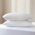 Lot de 2 prot�ge oreillers bouclette imperm�able 50x70 - blanc - terre de nuit