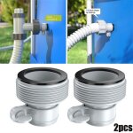 Adaptateur de tuyau pour piscine intex - lot de 2 - accessoire de pompe - 125 po  15 po