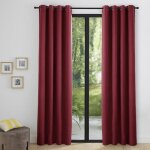 Lot de 2 rideaux occultant thermique bordeaux 140 x 260 cm