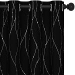 Rideaux occultants - noname - motif point argent - 132x213 cm - thermique - 2 panneaux