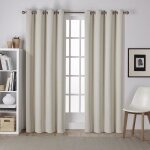 Rideaux opaques - the cover paris - 140 x 260cm - 100% polyester - 8 ?illets - beige