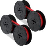 Lot de 2 rubans de machine  crire double bobine ruban de machine  crire rouge et noir lot de remplacement ...