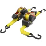 Lot de 2 sangles darrimage  cliquet - 180cm x 25mm - enrouleur automatique - max 640 kg