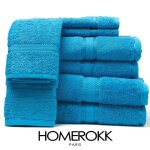 Lot de 2 serviettes 100 x 150 turquoise - homerokk
