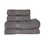Serviette de bain - maison & marques - lot de 2 - 100% coton - 90 x 150 cm - 500 g / m� - gris