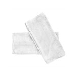 Lot de 2 serviettes invits en coton 500 gr / m2 30x40 cm lagune blanc par soleil docre