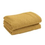 Lot de 2 serviettes invit ponge spa 30 x 50 cm / 400 gr / m - spa jaune mas