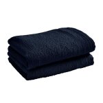 Lot de 2 serviettes invit� spa 30 x 50 cm / 400 gr / m� - spa bleu nuit