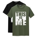 Lot de 2 t - shirt homme manches courtes ete col rond casual tee shirt imprim fashion motif this is ...