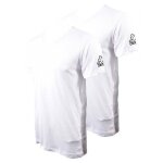 Lot de 2 t - shirts kappa - col v - homme - blanc - 100% coton