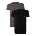 Lot de 2 t - shirts lounge crew - emporio armani - homme - multicolore - manches courtes - col classique ...