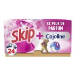 Lot de 2 - skip - lessive capsule 3en1 touche de cajoline - bote de 24 capsules