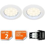 Spot led encastrable complet ronde fixe - lampesecoenergie - blanc - 8w - gu10 - halog�ne