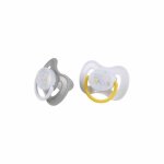 Lot de 2 sucettes physiologiques �toile 0 � 6 mois jaune