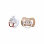 Lot de 2 sucettes physiologiques for�t 0 � 6 mois beige