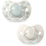 Lot de 2 sucettes sym�triques - suavinex - birdies - sx pro - 6 � 18 mois - vert
