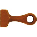 Lot de 2 supports monoblocs - d: 20 mm - noyer