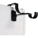 Lot de 2 supports de tringle  rideaux noir geko