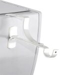 Lot de 2 supports de tringle � rideaux - sans per�age - blanc - pour coffre de volet � rainure