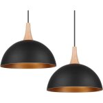 Lot de 2 - suspensions luminaires - liaison en bois abat - jour pais avec technologie peinture luminaire ...