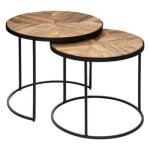 Lot de 2 tables gigognes basile manguier d51 / 56cm - atmosphera cr�ateur dint�rieur