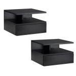 Homcom - table de chevet - panneaux de particules classe e1 - 35x32x22. 5cm - noir