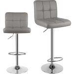 Lot de 2 tabourets de bar - rattantree chaise de bar - rotatif sur 360 - hauteur rglable 20cm - avec ...