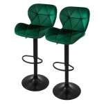 Lot de 2 tabourets de bar r�glable en hauteur chaise de bar tabouret velours