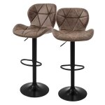 Lot de 2 tabourets de bar r�glable en hauteur tabouret de bar avec repose - pieds