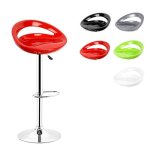Lot de 2 tabouret de bar rotatif 360� cuisine willonin� chaise � manger en plastique abs rouge r�glage ...
