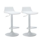 Lot de 2 tabourets de bar - polypropylne - coloris blanc - calas