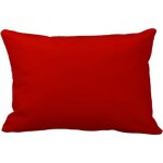 Taies doreillers - 100% coton - rouge - 50 x 70 cm - lavable - uni