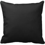 Taies doreillers - 100% coton - lot de 2 - 65 x 65 cm - noir - lavable en machine