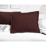 Lot de 2 taies doreiller - lovely home - lh71587 - 50 x 70 cm - marron