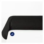 Taies de traversin - home linge passion - basics - 100% coton - noir - 85x185 cm