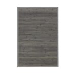 Lot de 2 tapis de sol antidrapant moquette  rayures en bambou coloris gris - longueur 90 x profondeur ...